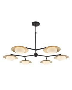 Kenmore - Dark Bronze and Gold 6 Light Fitting