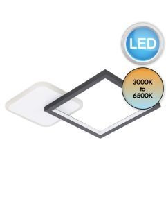 Eglo Lighting - Gafares - 900422 - LED Black White Flush Ceiling Light