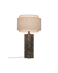 Nordlux - Takai - 2320445018 - Brown Marble Brass Natural Table Lamp With Shade