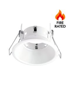 Saxby Lighting - Speculo - 80247 - White Clear Glass IP65 Anti Glare Bathroom Recessed Fire Rated Ceiling Downlight