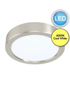 Eglo Lighting - Fueva 5 - 99228 - LED Satin Nickel White Flush Ceiling Light