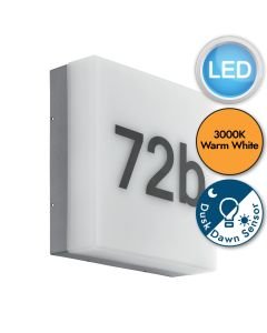 Eglo Lighting - Cornale - 97289 - LED Anthracite White IP44 Outdoor Sensor Wall Light