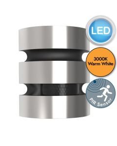 Lutec - Maya - 5198401001 - LED Stainless Steel Frosted Glass IP44 Outdoor Sensor Wall Light