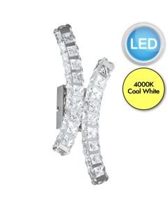 Eglo Lighting - Toneria - 39004 - LED Chrome Clear Glass Wall Light