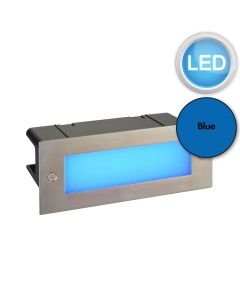 Saxby Lighting - Seina - 99563 - LED Marine Grade Stainless Steel Frosted IP44 Blue Outdoor Recessed Marker Light