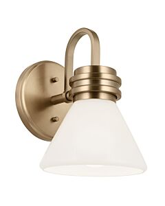 Kichler Lighting - Farum - KL-FARUM1-CPZ - Light Bronze Opal Glass IP44 Bathroom Wall Light