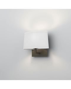 Astro Lighting - Park Lane Grande 1080045 & 5034001 - Bronze Wall Light with White Shade