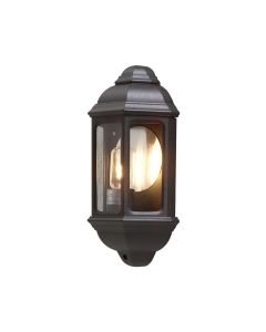 Konstsmide - Cagliari - 7011-750 - Black Outdoor Half Lantern Wall Light