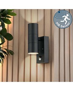 Blaze - Black Outdoor Up Down Motion Sensor Wall Light