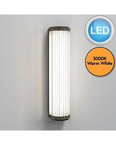 Astro Lighting - Versailles - 1380014 - LED Bronze Clear Ribbed Glass IP44 Bathroom Strip Wall Light