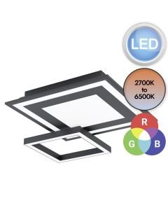 Eglo Lighting - Savatarila-Z - 900025 - LED Black White 4 Light Flush Ceiling Light