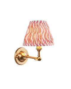 Endon Lighting - Dome Wing & Ripple 16cm - 115629 - Aged Brass Pink Wall Light