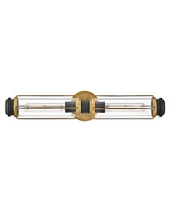 Hinkley Lighting - Masthead - HK-MASTHEAD2-HBBK - Heritage Brass Black Clear Glass 2 Light IP44 Bathroom Wall Light