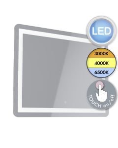 Eglo Lighting - Buenavista 1 - 99839 - LED Silver Mirrored Glass IP44 Touch Bathroom Mirror