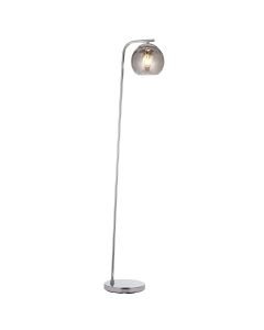 Endon Lighting - Dimple - 97978 - Chrome Smoked Glass Floor Lamp