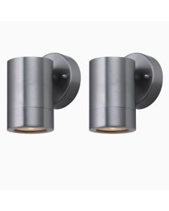 Set of 2 Blaze - Stainless Steel IP44 Outdoor Wall Washer Lights