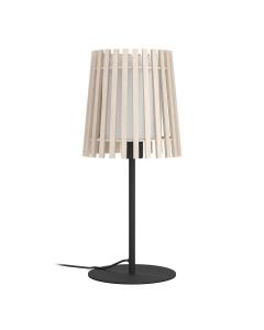 Eglo Lighting - Fattoria - 900904 - Black Wood White Table Lamp With Shade