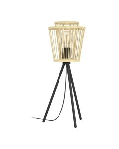Eglo Lighting - Hykeham - 43854 - Black Natural Wood Table Lamp