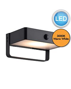 Nordlux - Saulio - 2518251003 - LED Black IP44 Touch Solar Outdoor Wall Washer Light