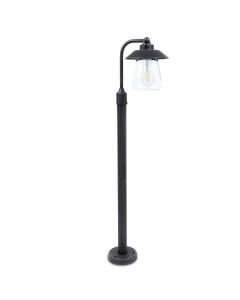 Lutec - Cate - 7264210213 - Rustic Black Clear Glass IP44 Outdoor Post Light