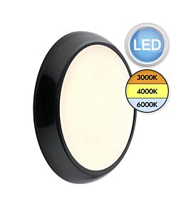 Saxby Lighting - Core CCT - 110965 & 110969 - LED Black Opal IP65 Outdoor Bulkhead Light