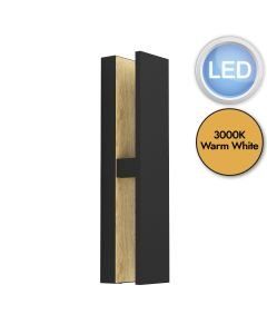 Eglo Lighting - Costorio - 900291 - LED Black Brown IP44 Outdoor Wall Washer Light