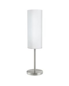 Eglo Lighting - Troy 3 - 85981 - Satin Nickel White Glass Table Lamp