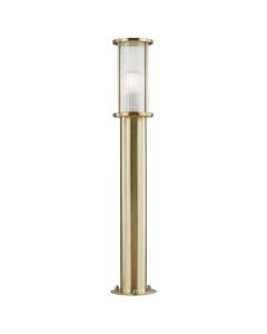 Nordlux - Linton - 2218308035 - Brass Clear Ribbed Glass IP54 Outdoor Post Light