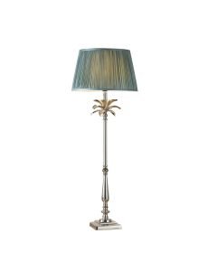 Endon Lighting - Leaf - 91161 - Nickel Fir Table Lamp With Shade