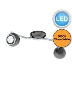 Eglo Lighting - Bimeda - 31006 - LED Black Nickel Chrome 2 Light Ceiling Spotlight