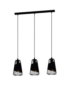 Eglo Lighting - Austell - 49448 - Black 3 Light Bar Ceiling Pendant Light