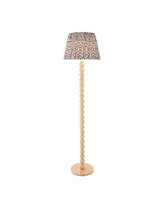 Endon Lighting - Cane & Leaf 40cm - 114337 - Natural Bamboo Grey Floor Lamp