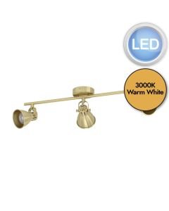 Eglo Lighting - Seras - 900172 - LED Brushed Brass Gold 3 Light Ceiling Spotlight