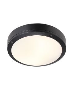 Nordlux - Desi 28 - 77646003 - Black Opal Glass 2 Light IP44 Outdoor Ceiling Flush Light