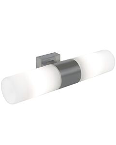 Nordlux - Tangens - 17141032 - Steel Opal Glass 2 Light IP44 Bathroom Strip Wall Light