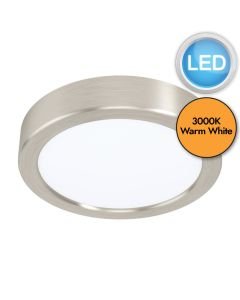 Eglo Lighting - Fueva 5 - 99218 - LED Satin Nickel White Flush Ceiling Light