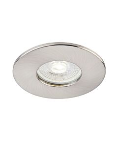 Saxby Lighting - Saxby ShieldONE 75 - 109808 & 113302 - Satin Nickel IP65 Fixed Bathroom Recessed Fire Rated Ceiling Downlight