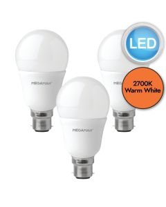 3 x 4.8W LED B22 Light Bulbs - Warm White