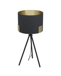 Eglo Lighting - Tortola - 39965 - Black Brass Table Lamp With Shade