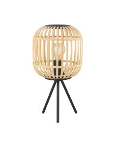 Eglo Lighting - Bordesley - 43218 - Black Natural Wood Table Lamp