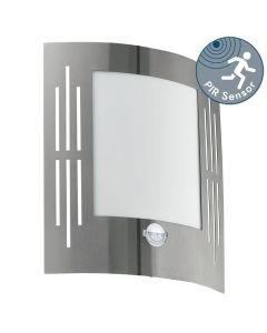 Eglo Lighting - City - 88144 - Stainless Steel White IP44 Outdoor Sensor Wall Light