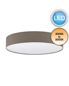 Eglo Lighting - Romao 3 - 97778 - LED White Taupe Flush Ceiling Light