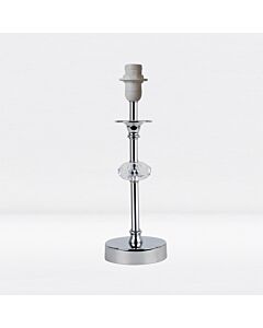 Chrome Stick Table Lamp Base with Facet Detail