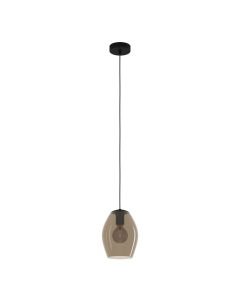 Eglo Lighting - Estanys - 390159 - Black Brown Glass Ceiling Pendant Light