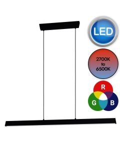 Eglo Lighting - Simolaris-Z - 99603 - LED Black White Bar Ceiling Pendant Light