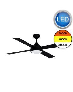 Eglo Lighting - Trinidad - 35085 - LED Black Milky Ceiling Fan