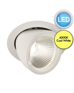 Saxby Lighting - Axial - 99556 - LED White Clear 36w 4000k 159mm Recessed Ceiling Downlight