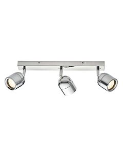 Saxby Lighting - Knight - 81570 - Chrome Clear Glass 3 Light IP44 Bathroom Ceiling Spotlight