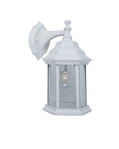 Lutec - Dorset - 5290102053 - White Clear Glass IP44 Outdoor Wall Light