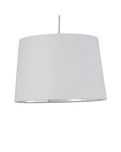 Zoey - White with Silver Inner 28cm Easy Fit Pendant or Lamp Shade